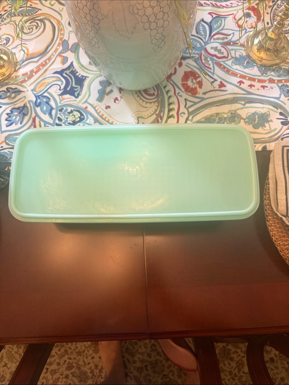 Tupperware Turquoise Rectangular Food Storage Container - Picture 3 of 8